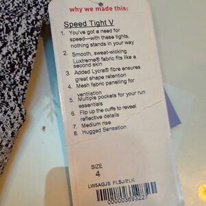 Lululemon Athletica Pink and Black Patterned Leggings